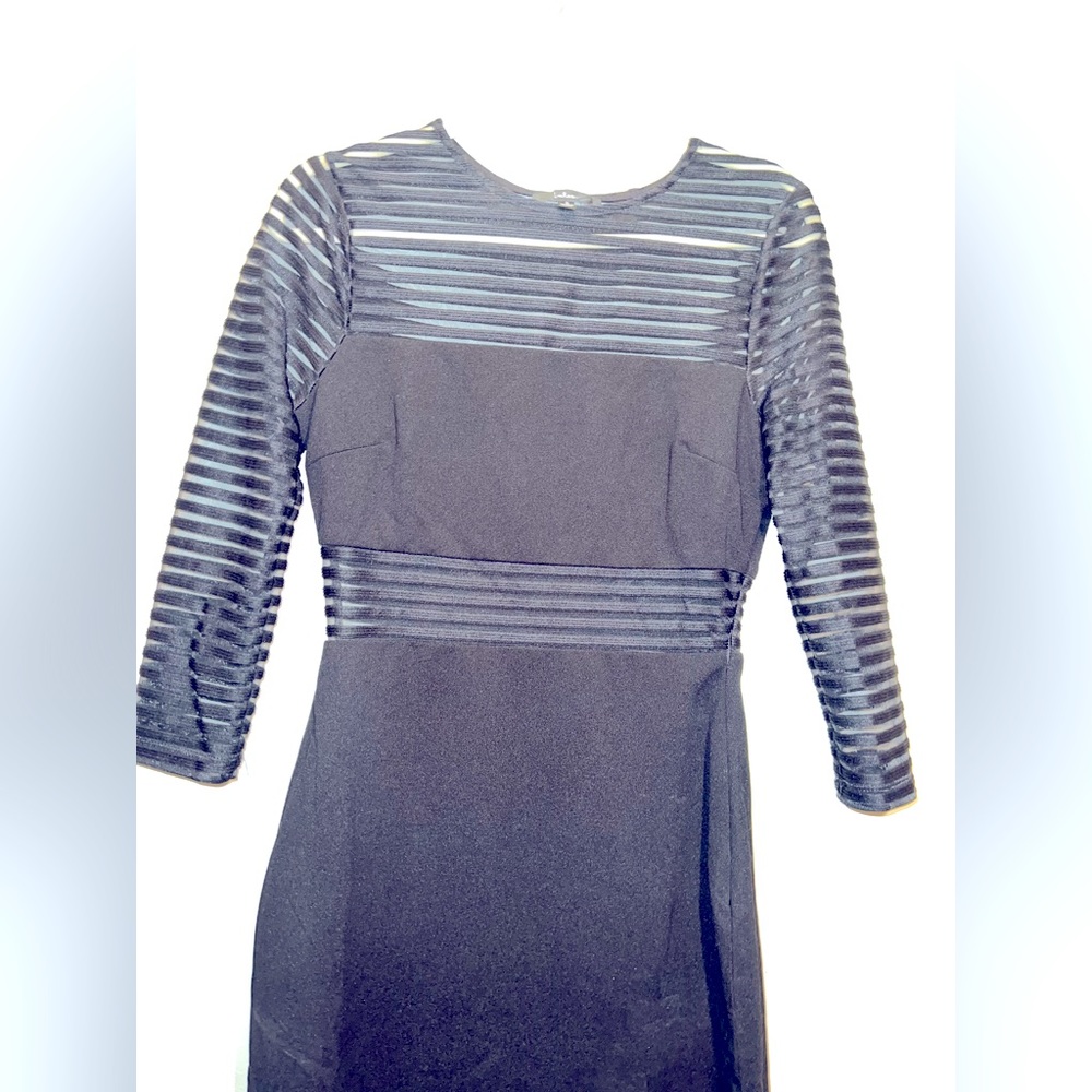 Perfect mesh black bodycon dress